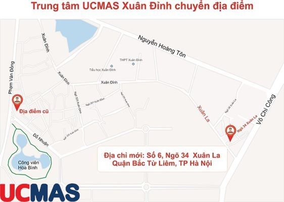 Thông báo chuyển địa điểm - Trung tâm UCMAS Xuân Đỉnh